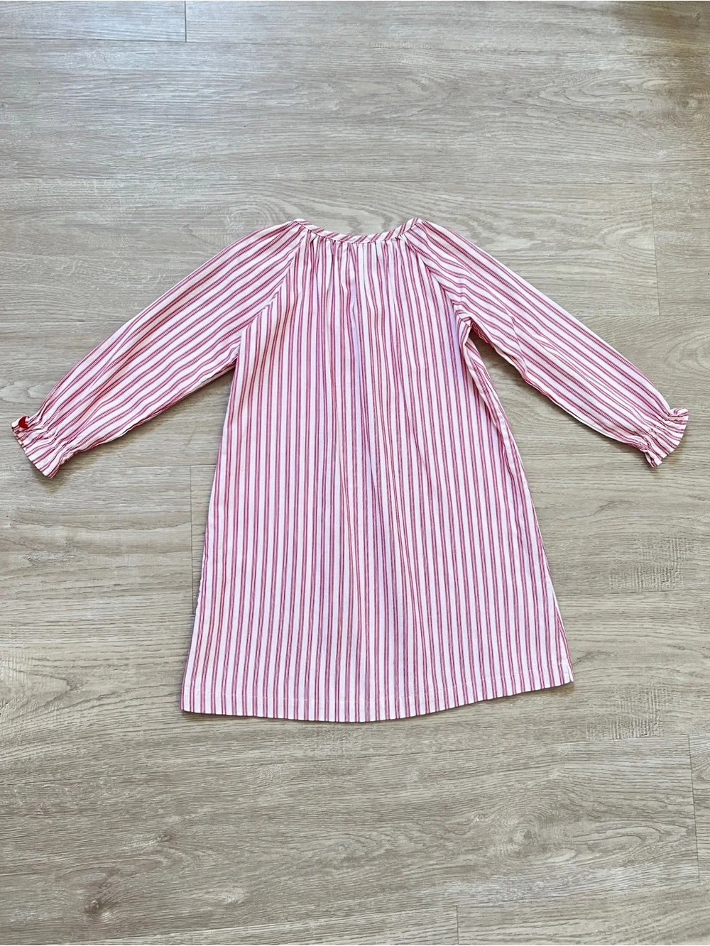 Petite Plume Delphine Nightgown Girls 4 Antique Red Ticking Stripe Pajama